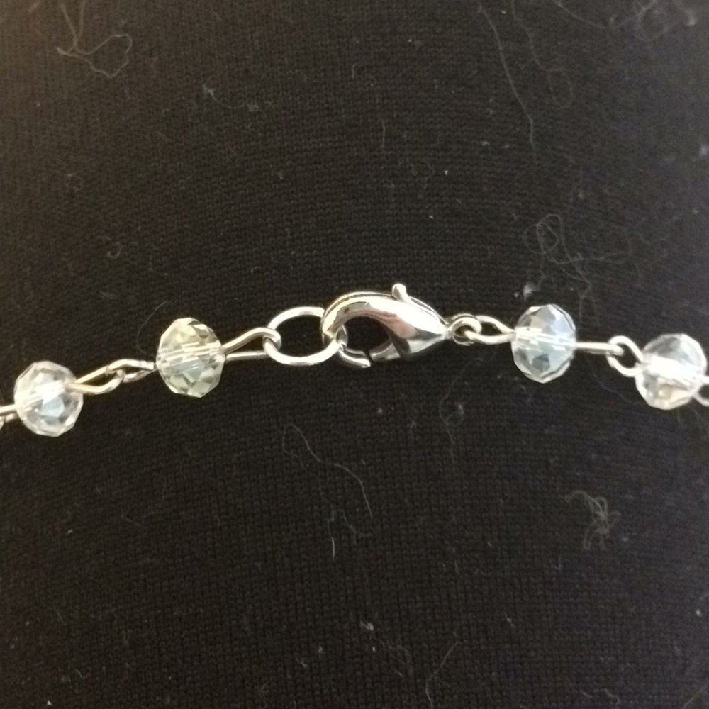 Clear Chain Necklace w/ Silver Charm - Picture 3 of 3